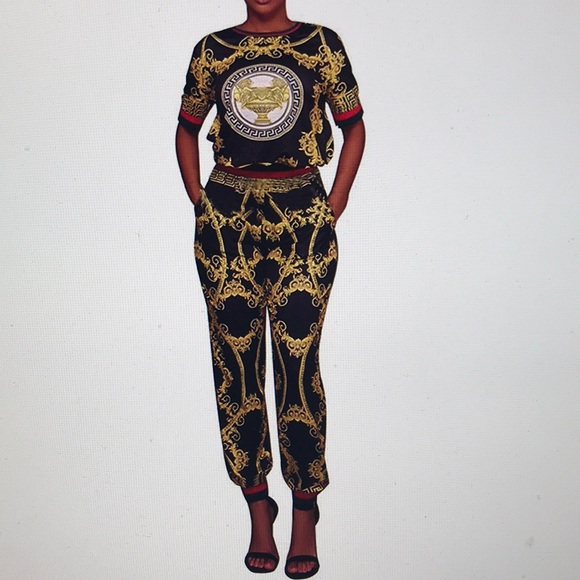 Women’s 2 Piece Outfits Floral Jumpsuit Sz:US MED - Picture 2 of 5